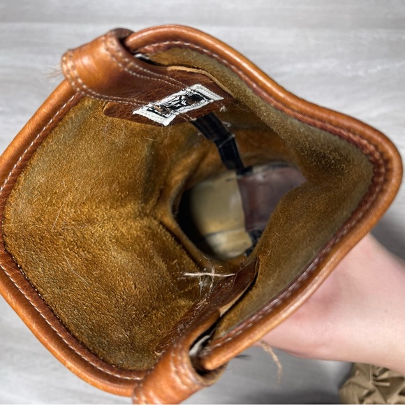 Frye Brown Leather Harness Boots - Picture 11 of 13